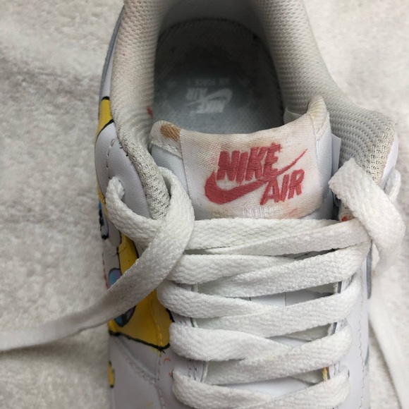 Customized Nike Air Force 1's white and pink women Size 8 Never used - Picture 13 of 15